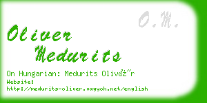 oliver medurits business card